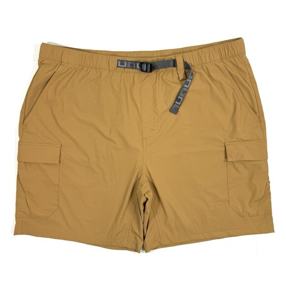 Huk Fishing Mens Creekbed Cargo Shorts Size 2XL Tan Hybrid Performance Outdoors - Picture 1 of 12